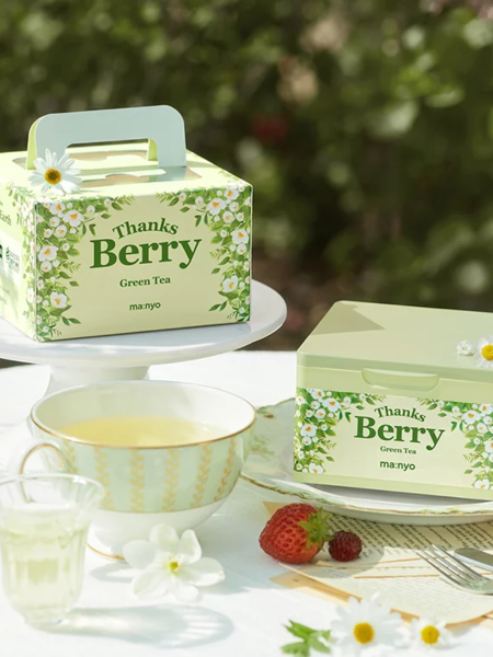 Набор успокаивающих тканевых масок с экстрактом зеленого чая Ma:nyo Thanks Berry Green Tea Mask Sheet