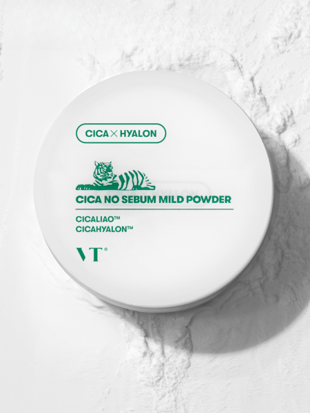 Матирующая рассыпчатая пудра для лица с экстрактом центеллы VT Cica No-Sebum Mild Powder