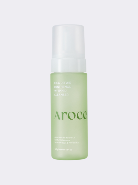 Двухфазная очищающая пенка-мусс с центеллой и пантенолом Arocell Cica Repair Panthenol Whipped Cleanser
