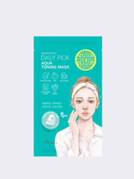 Тонизирующая тканевая маска для сияния кожи Ariul Smooth/Pure Daily Pick Aqua Toning Mask
