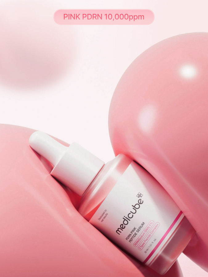 Укрепляющая сыворотка для лица с пептидами и ПДРН Medicube PDRN Pink Peptide Serum