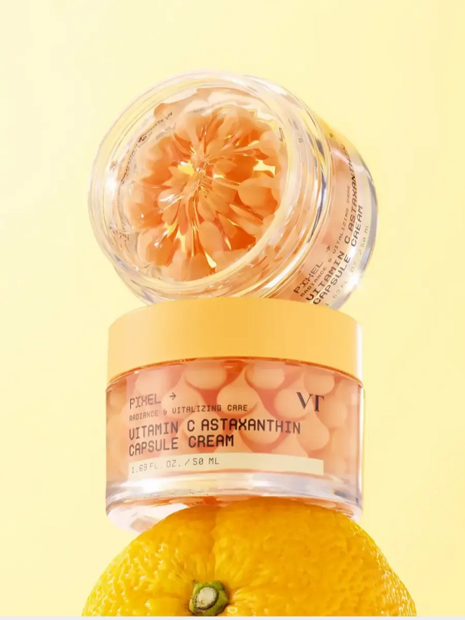 Антиоксидантный капсульный крем с витамином С и астаксантином VT Vitamin C Astaxanthin Capsule Cream
