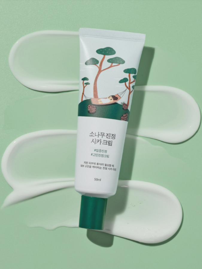 Противовоспалительный крем для лица с экстрактом сосны и центеллы Round Lab Pine Calming Cica Cream