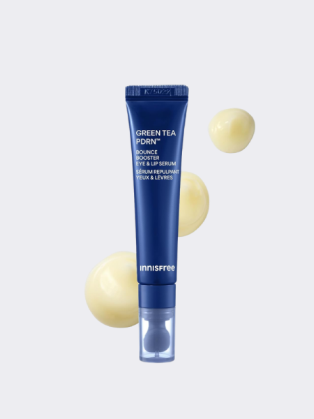 Сыворотка-бустер для век и области губ с ретинолом и ПДРН Innisfree Green Tea PDRN Bounce Booster Eye & Lip Serum
