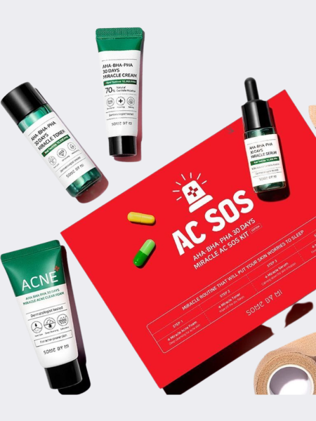 Набор миниатюр с кислотами для проблемной кожи Some By Mi 30 Days Miracle AC SOS Kit AHA-BHA-PHA Набор миниатюр с кислотами для проблемной кожи Some By Mi 30 Days Miracle AC SOS Kit AHA-BHA-PHA