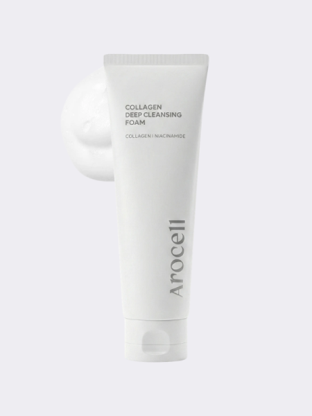 Глубокоочищающая пенка для умывания с коллагеном Arocell Collagen Deep Cleansing Foam