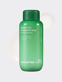 Молочный тонер-эссенция с керамидами и экстрактом зеленого чая innisfree Green Tea Ceramide Milk Barrier Essence