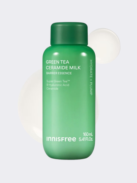 Молочный тонер-эссенция с керамидами и экстрактом зеленого чая innisfree Green Tea Ceramide Milk Barrier Essence 