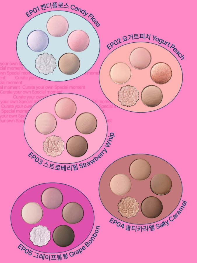Компактная палетка теней в формате брелка fwee Pocket Eye Palette EP05 Grape Bonbon