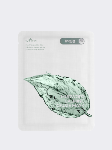 Успокаивающая тканевая маска для лица с экстрактом полыни IsNtree Mugwort Calming Gauze Mask Успокаивающая тканевая маска для лица с экстрактом полыни IsNtree Mugwort Calming Gauze Mask