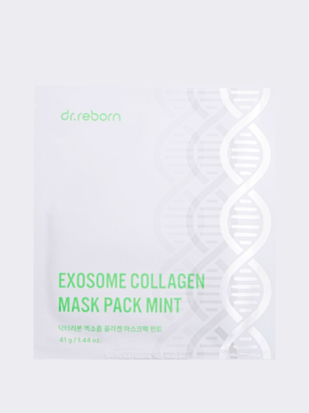 Восстанавливающая гидрогелевая маска с экзосомами и коллагеном DR.REBORN Exosome Collagen Mask Pack Mint