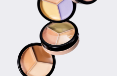 Палетка кремовых корректоров в бежевых оттенках The Saem Cover Perfection Triple Pot Concealer 01 Correct Beige