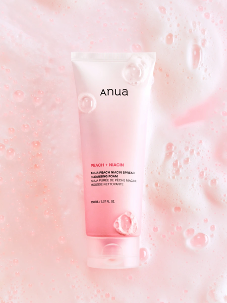 Очищающая пенка для умывания с экстрактом персика ANUA Peach Niacin Spread Cleansing Foam