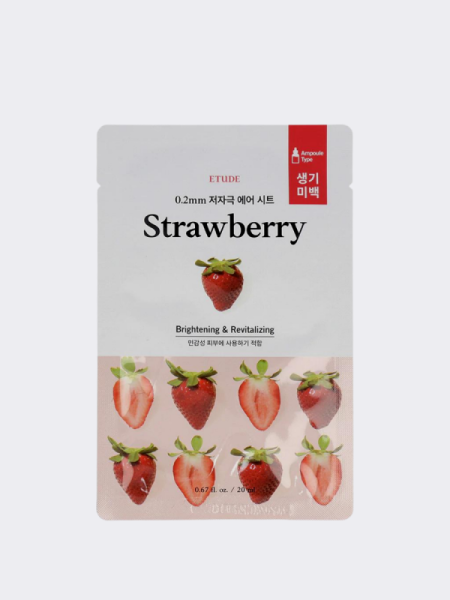Увлажняющая тканевая маска для лица с экстрактом клубники ETUDE HOUSE  0.2 Therapy Air Mask Strawberry