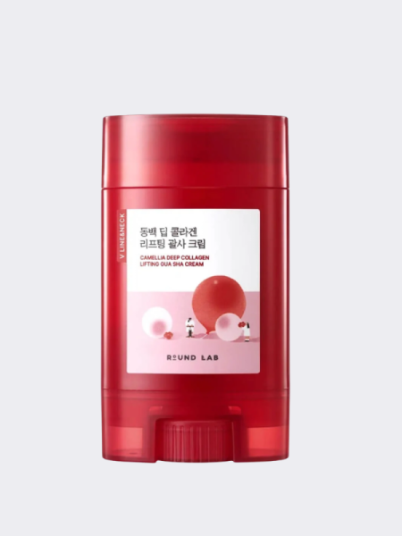 Разглаживающий крем-гуаша с экстрактом камелии и коллагеном ROUND LAB Camellia Deep Collagen Lifting Gua Sha Cream