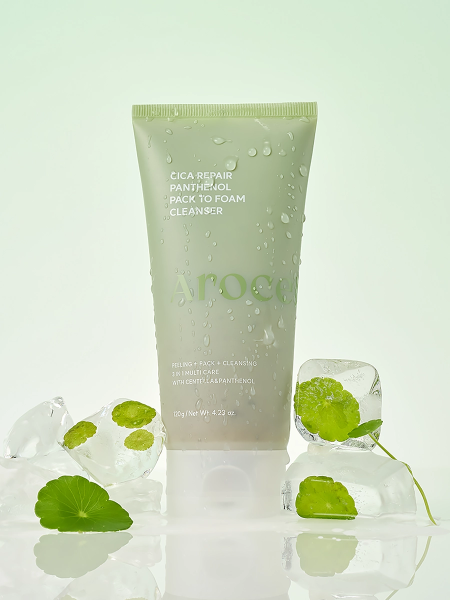 Очищающая маска-пенка с экстрактом центеллы и пантенолом Arocell Cica Repair Panthenol Pack To Foam Cleanser
