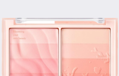 Двойная палетка спрессованных градиентных румян коралловых оттенках Dasique Blending Layer Cheek #01 Summer Coral