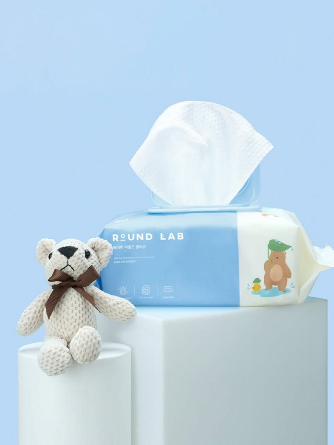Детские влажные салфетки с керамидами Round Lab Baby Mild Wet Wipes