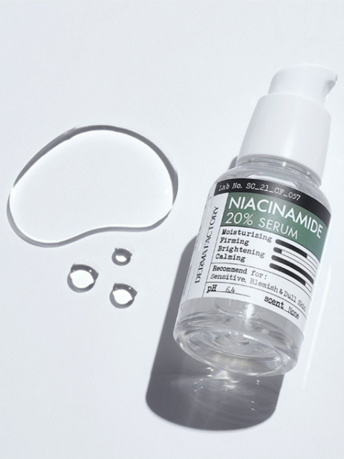 Успокаивающая сыворотка для лица с ниацинамидом Derma Factory Niacinamide 20% Serum