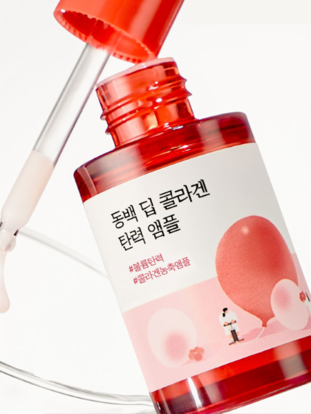 Укрепляющая сыворотка для лица с экстрактом камелии Round Lab Camellia Deep Collagen Firming Ampoule