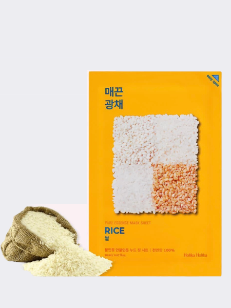 Осветляющая тканевая маска с экстрактом риса Holika Holika Pure Essence Mask Sheet Rice Осветляющая тканевая маска с экстрактом риса Holika Holika Pure Essence Mask Sheet Rice