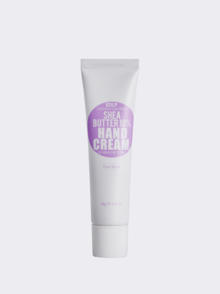 Питательный крем для рук с маслом ши и ароматом мускуса Derma Factory Shea Butter 10% Hand Cream Pure Musk Питательный крем для рук с маслом ши и ароматом мускуса Derma Factory Shea Butter 10% Hand Cream Pure Musk