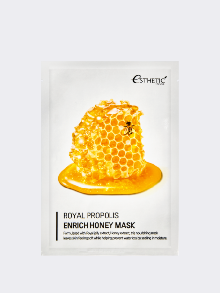 Тканевая маска для лица с медом и прополисом ESTHETIC HOUSE Royal Propolis Enrich Honey Mask Тканевая маска для лица с медом и прополисом ESTHETIC HOUSE Royal Propolis Enrich Honey Mask