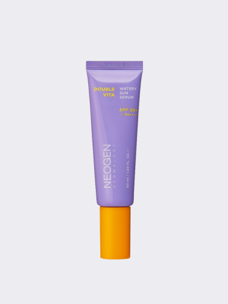 Осветляющая солнцезащитная сыворотка с витаминным комплексом NEOGEN Double Vita Watery Sun Serum SPF50 + PA ++++ Осветляющая солнцезащитная сыворотка с витаминным комплексом NEOGEN Double Vita Watery Sun Serum SPF50 + PA ++++
