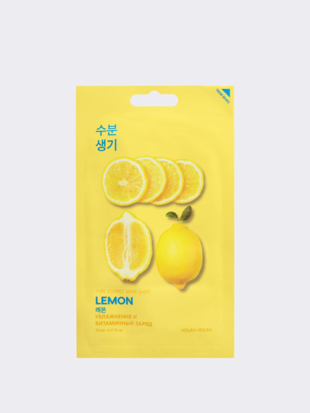 Осветляющая тканевая маска для лица с экстрактом лимона Holika Holika Pure Essence Mask Sheet Lemon
