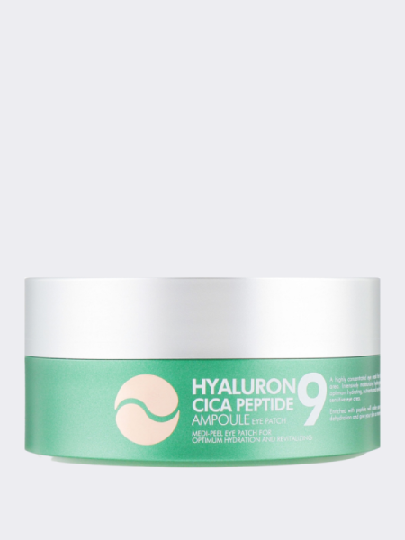 Разглаживающие патчи для век с центеллой и пептидами MEDI-PEEL Peptide 9 Hyaluron CICA Ampoule Eye Patch