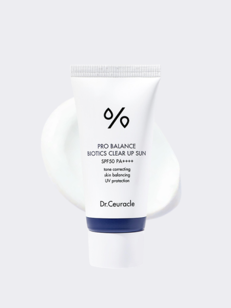 Солнцезащитный осветляющий крем с пробиотиками Dr.Ceuracle Pro Balance Biotics Clear Up Sun SPF 50+ PA++++