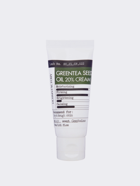 Увлажняющий крем для лица с маслом семян зеленого чая Derma Factory Green Tea Seed Oil 20% Cream Увлажняющий крем для лица с маслом семян зеленого чая Derma Factory Green Tea Seed Oil 20% Cream