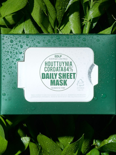 Набор тканевых масок для лица с экстрактом хауттюйнии Derma Factory Houttuynia Cordata 84% Daily Sheet Mask Набор тканевых масок для лица с экстрактом хауттюйнии Derma Factory Houttuynia Cordata 84% Daily Sheet Mask
