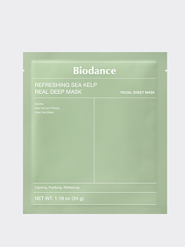 Освежающая гидрогелевая маска с экстрактом водорослей Biodance Refreshing Sea Kelp Real Deep Mask