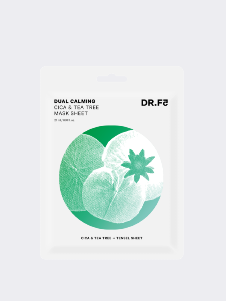 Успокаивающая тканевая маска с центеллой и чайным деревом DR.F5 Dual Calming Cica & Tea Tree Mask Sheet