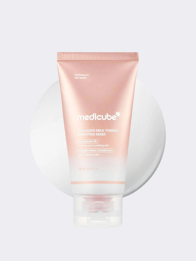 Выравнивающая маска-плёнка с коллагеном и молочными протеинами Medicube Collagen Milk Toning Wrapping Mask