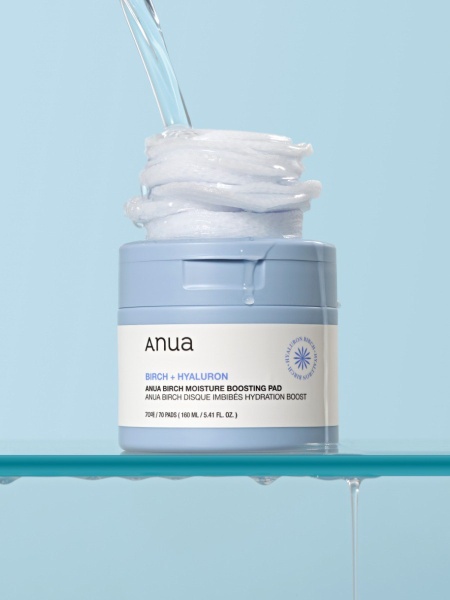 Увлажняющие тонер-пэды для лица с берёзовым соком ANUA Birch 70% Moisture Boosting Pad