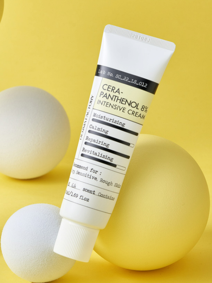 Восстанавливающий крем для лица с керамидами и пантенолом Derma Factory Cera-Pantenol 8% Intensive Cream