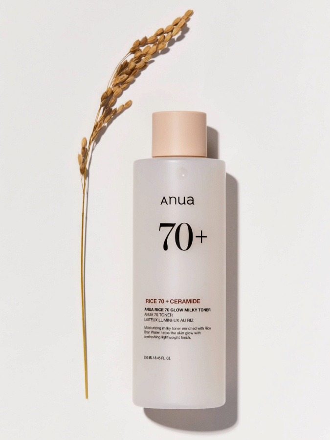 Питательный молочный тонер с рисовым экстрактом и керамидами ANUA Rice 70 Glow Milky Toner