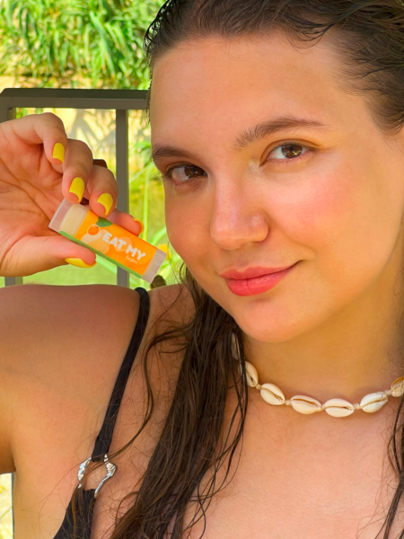 Бальзам для губ с ароматом "Абрикосовый айс ти" EAT MY BALM Aftersun Apricot Ice Tea