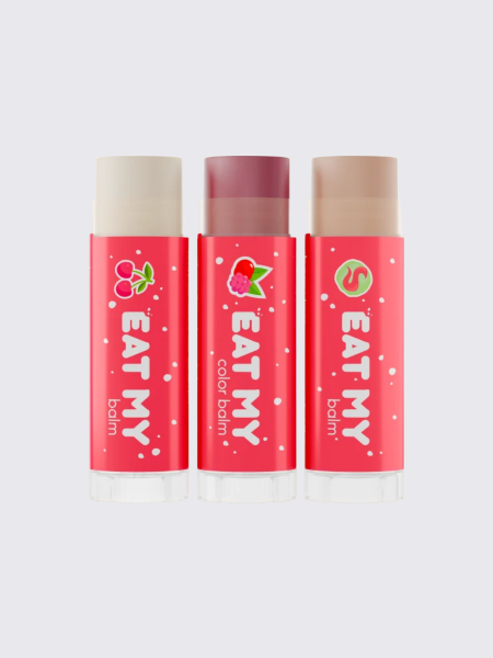 Набор бальзамов для губ с шиммером "Сладкие воспоминания" EAT MY BALM Holiday Balm Trio