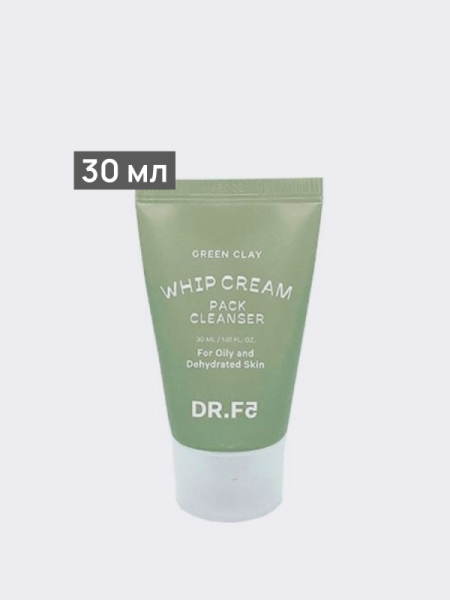 Себорегулирующая маска-пенка для умывания с зеленой глиной DR.F5 Whip Cream Pack Cleanser Green Clay