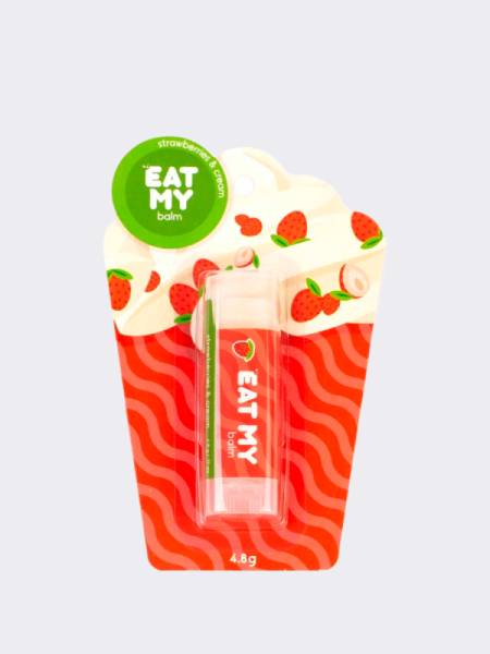 Бальзам для губ с ароматом земляники со сливками EAT MY BALM Strawberries & Cream