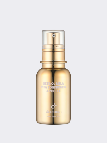 Антиоксидантная сыворотка с комплексом витаминов и спикулами DR.REBORN Retinol Mela Vita Toningshot Ampoule