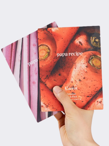 Набор тканевых масок с экстрактом моркови и баклажана Papa Recipe Carrot & Eggplant Mask Pack Set Набор тканевых масок с экстрактом моркови и баклажана Papa Recipe Carrot & Eggplant Mask Pack Set