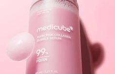 Укрепляющая пузырьковая сыворотка с коллагеном и ПДРН Medicube PDRN Pink Collagen Bubble Serum