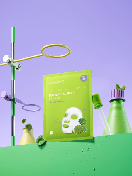 Тканевая маска для сужения пор Centellian24 Madeca Real Green Pore Mask