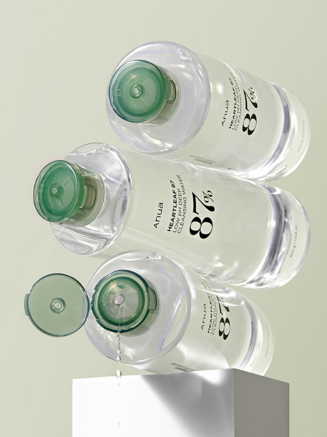 Очищающая вода для снятия макияжа с экстрактом хауттюйнии ANUA HeartLeaf 87 Low PH Deep Cleansing Water