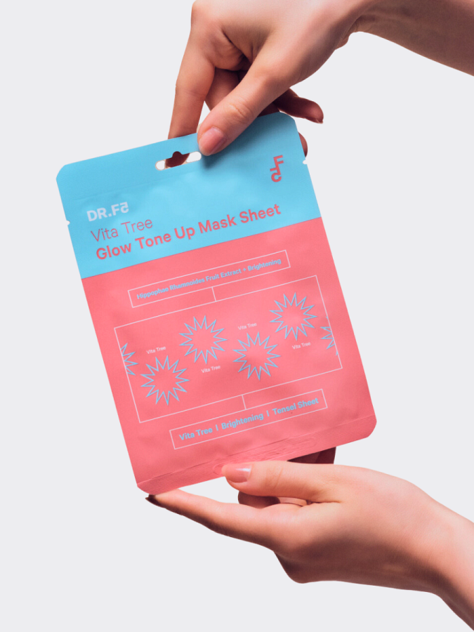 Витализирующая тканевая маска для выравнивания тона и сияния DR.F5 Vita Tree Glow Tone Up Mask Sheet