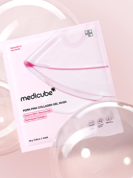 Разглаживающая гидрогелевая маска с коллагеном и ПДРН Medicube PDRN Pink Collagen Gel Mask Разглаживающая гидрогелевая маска с коллагеном и ПДРН Medicube PDRN Pink Collagen Gel Mask